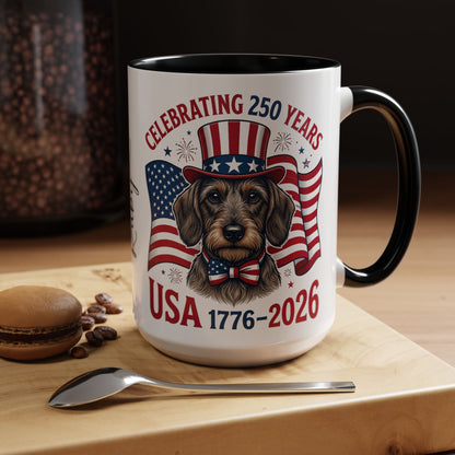 Dachshund #2 - 250th Celebration Personalised  Accent Mugs, 11oz & 15oz