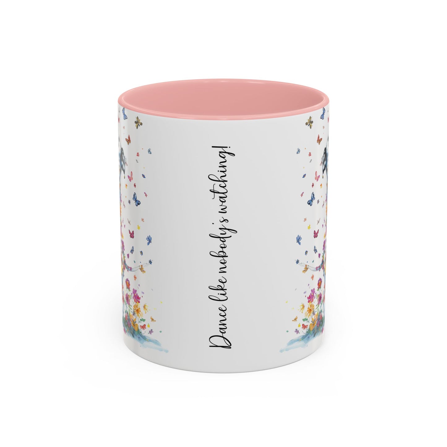 Dalmatian, Dance like nobody's watching, Personalized Accent Mugs, 11oz
