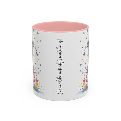 Dalmatian, Dance like nobody's watching, Personalized Accent Mugs, 11oz
