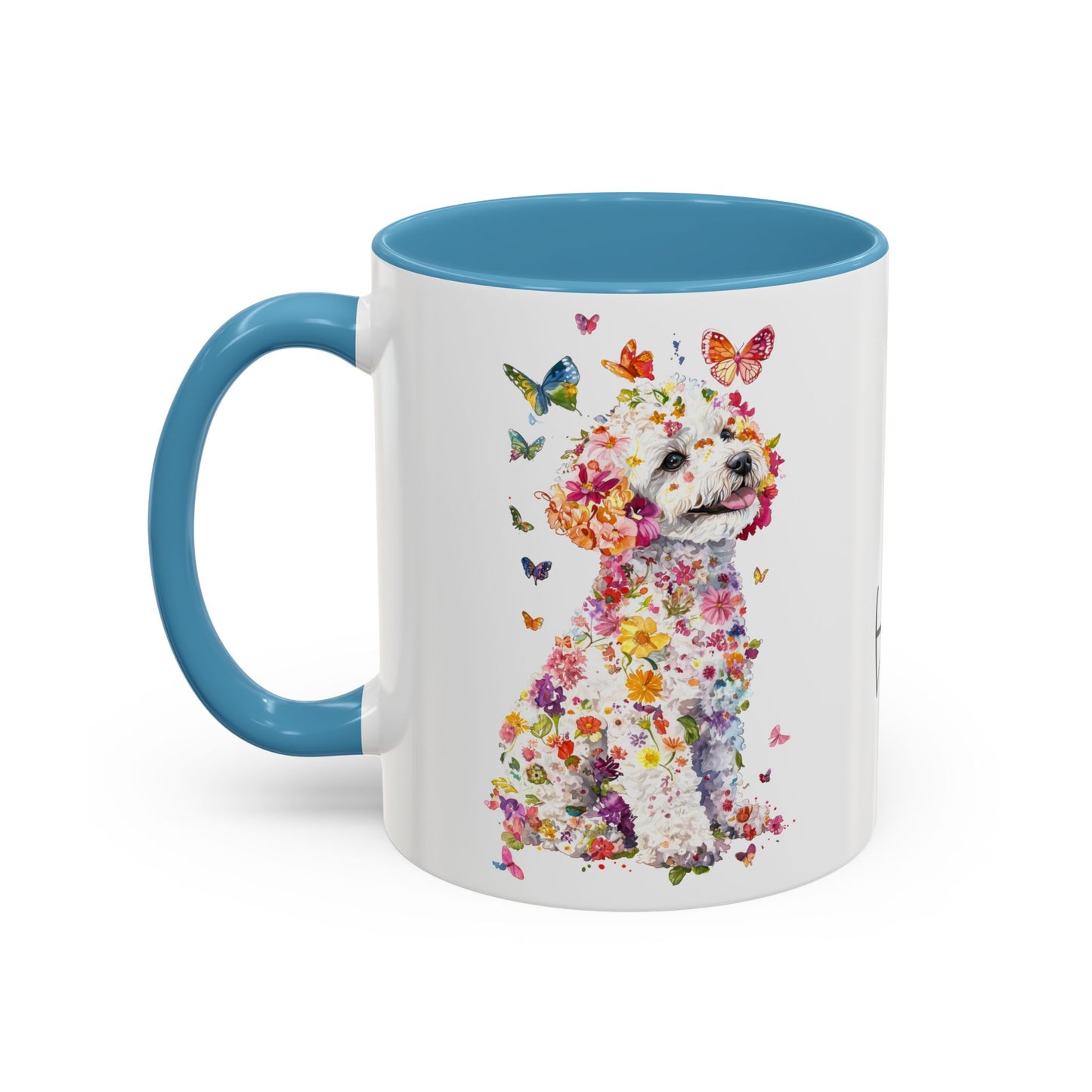 Bichon Frise Personalized Colorful Accent Mugs, 11oz