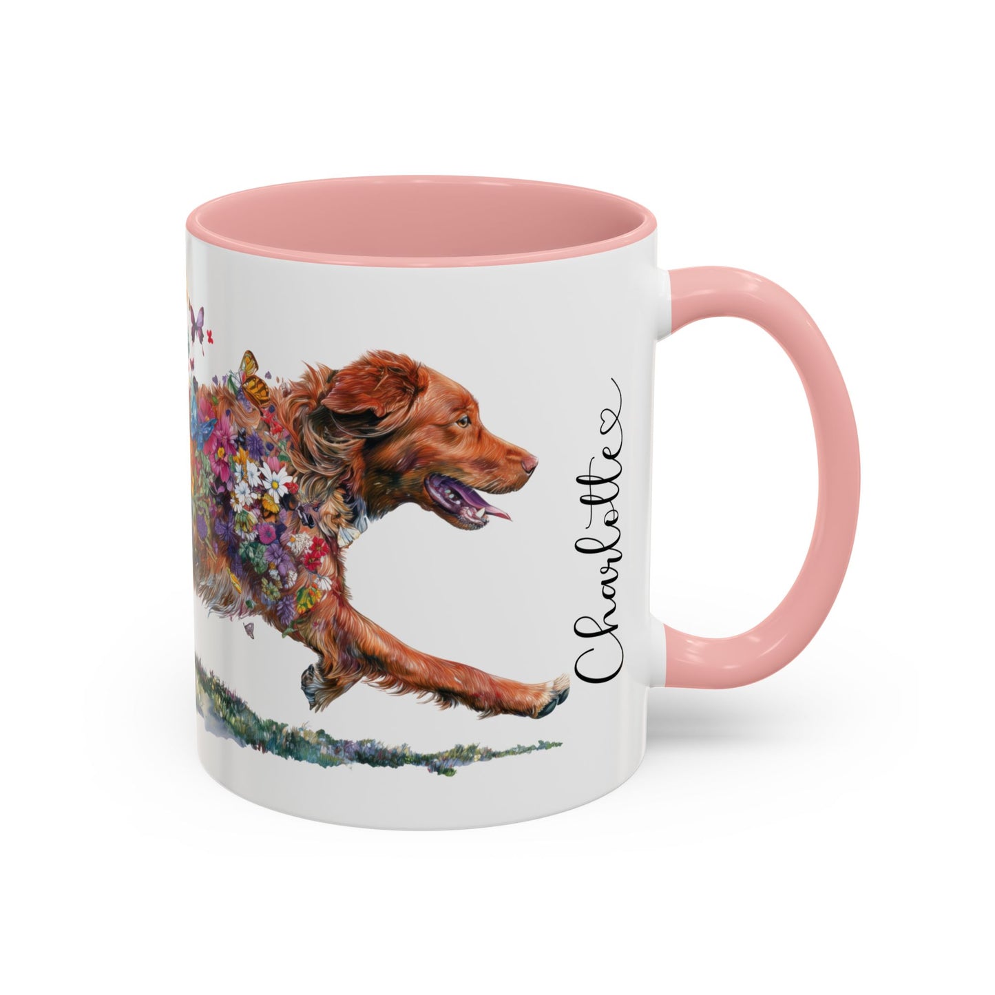 Nova Scotia Duck Tolling Retriever Personalized Accent Mugs, 11oz