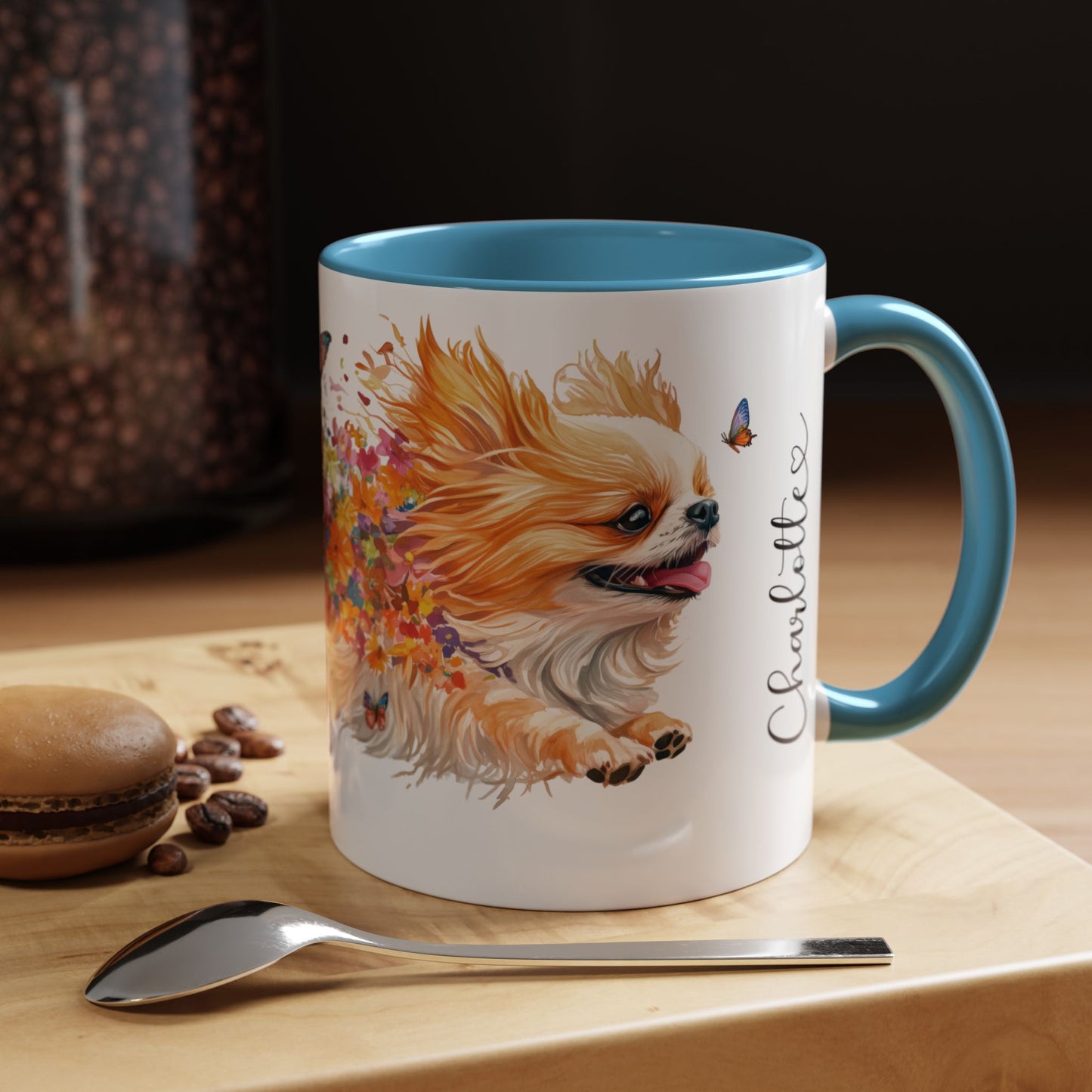 Peekingese Personalized Accent Mugs, 11oz