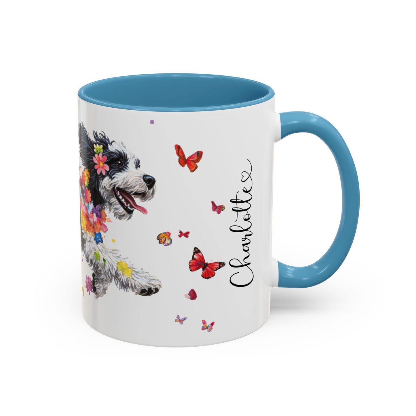 Bernedoodle Personalized Accent Mugs, 11oz