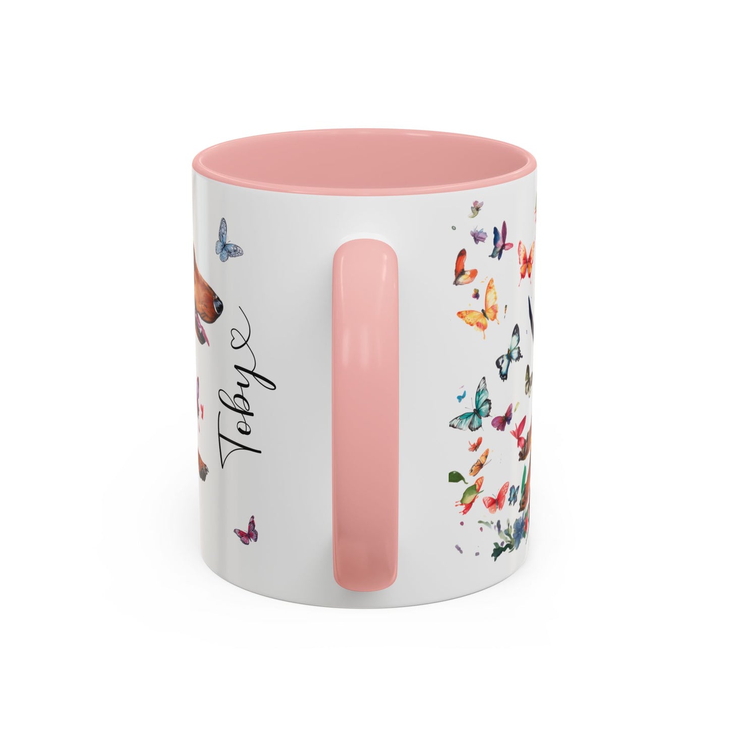 Dachshund #5 Personalized Accent Mugs, 11oz