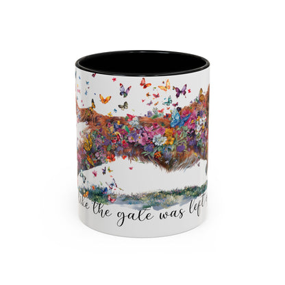 Nova Scotia Duck Tolling Retriever  “Live like the gate was left open" Accent Mugs, 11oz