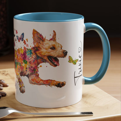 Border Terrier #2 Personalized Accent Mugs, 11oz