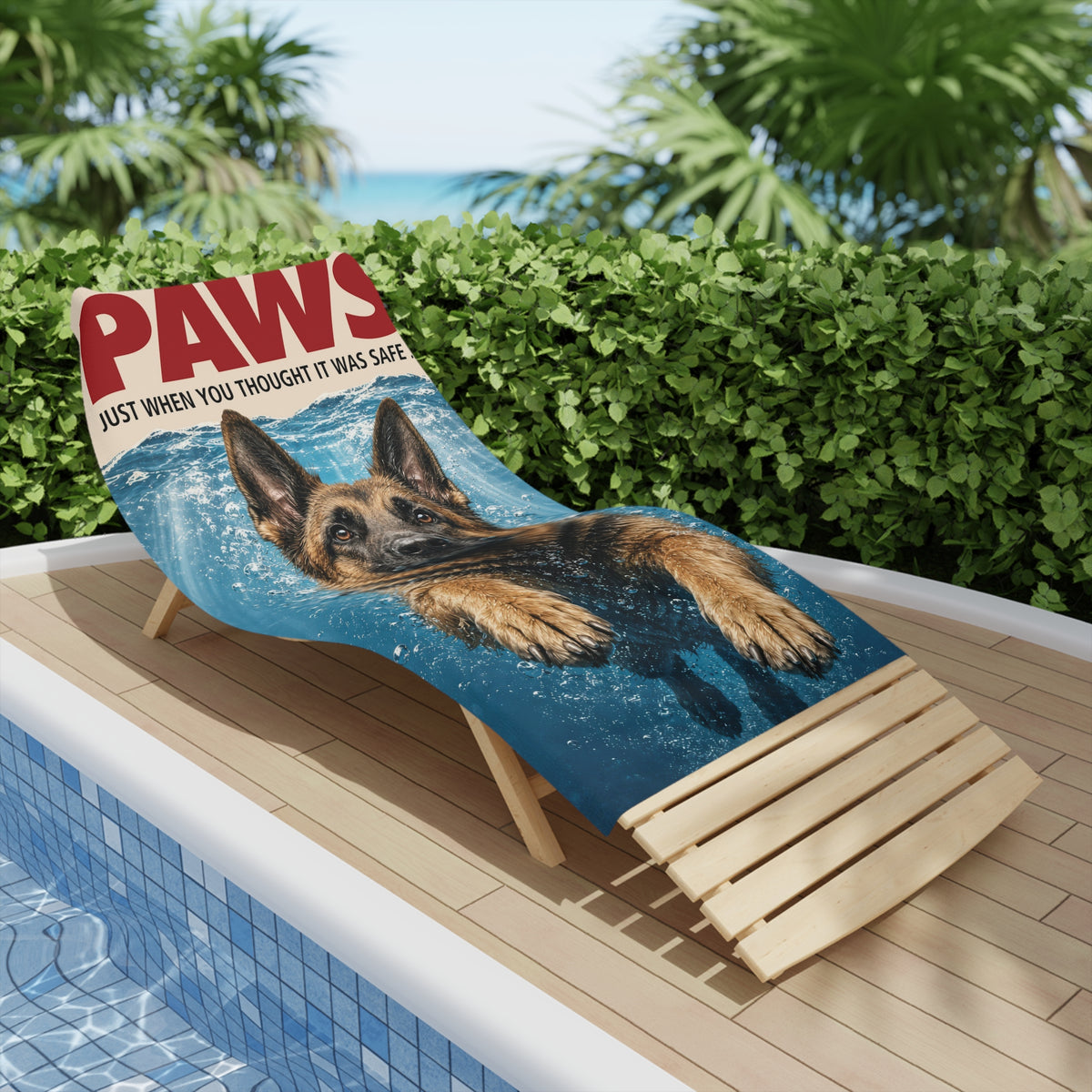 German Shepherd PAWS Beach Towel