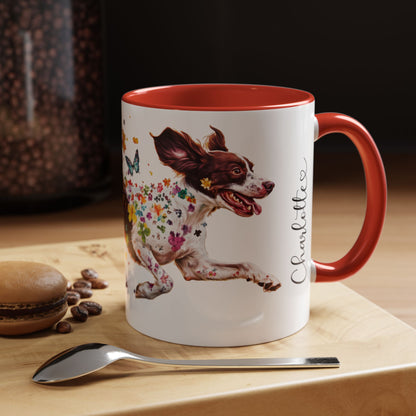 American Brittany #2 Personalized Accent Mugs, 11oz