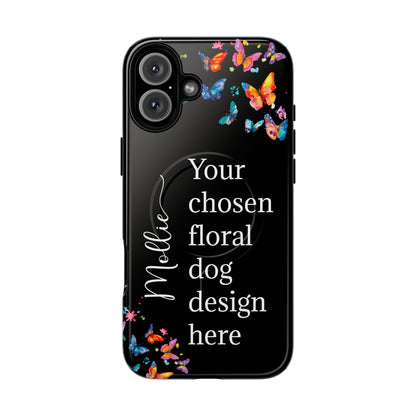 Magnetic Tough iPhone Case, Personalized from ANY OF OUR DESIGNS, Black case.