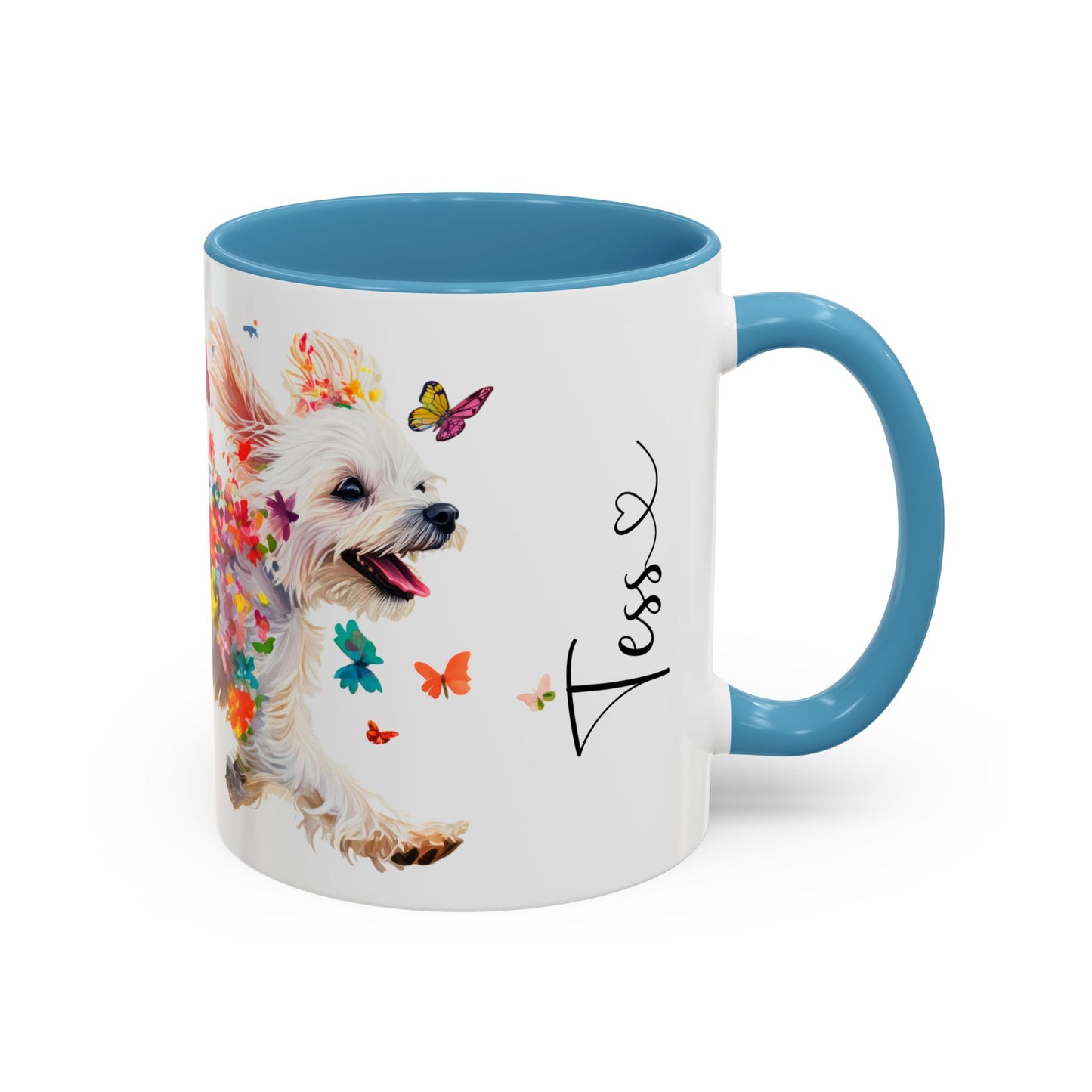 Maltese Personalized Colorful Accent Mugs, 11oz