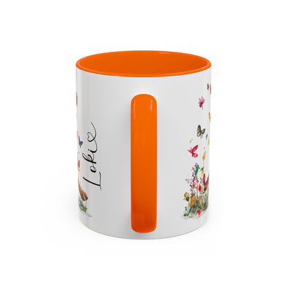 Wire Haired Vizsla Personalized Accent Mugs, 11oz