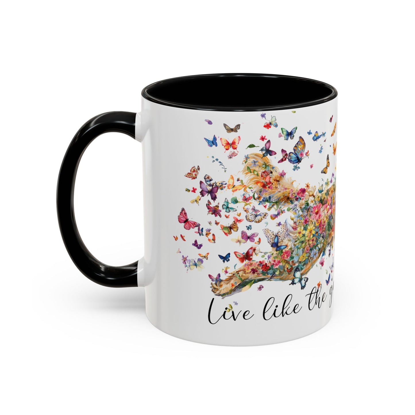 Golden Retriever #2 “Live like the gate was left open" Accent Mugs, 11oz