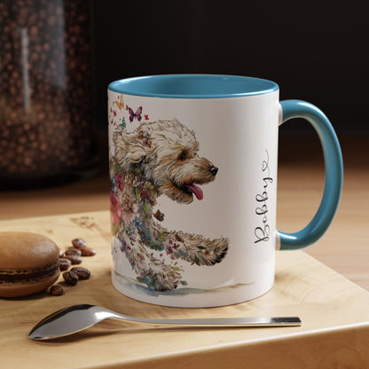 Labradoodle #2 Personalized Accent Mugs, 11oz