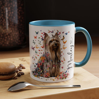 Silky Terrier #2 Personalized Accent Mugs, 11oz