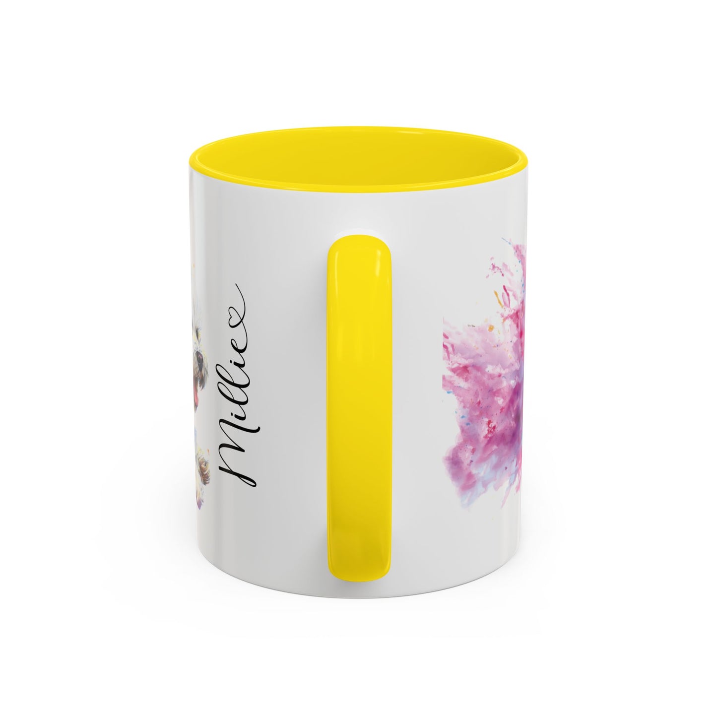 Shih Tzu Colourful Personalised Accent Mugs, 11oz