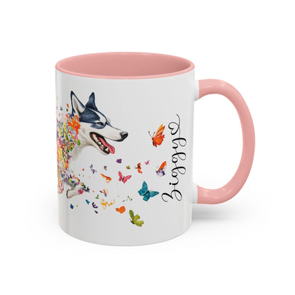 Husky #2 Personalized Accent Mugs, 11oz