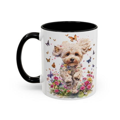 Maltipoo #5 Personalized Accent Mugs, 11oz