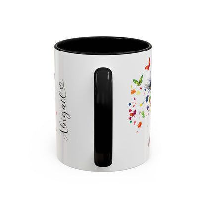 Border Collie Personalized Accent Mugs, 11oz