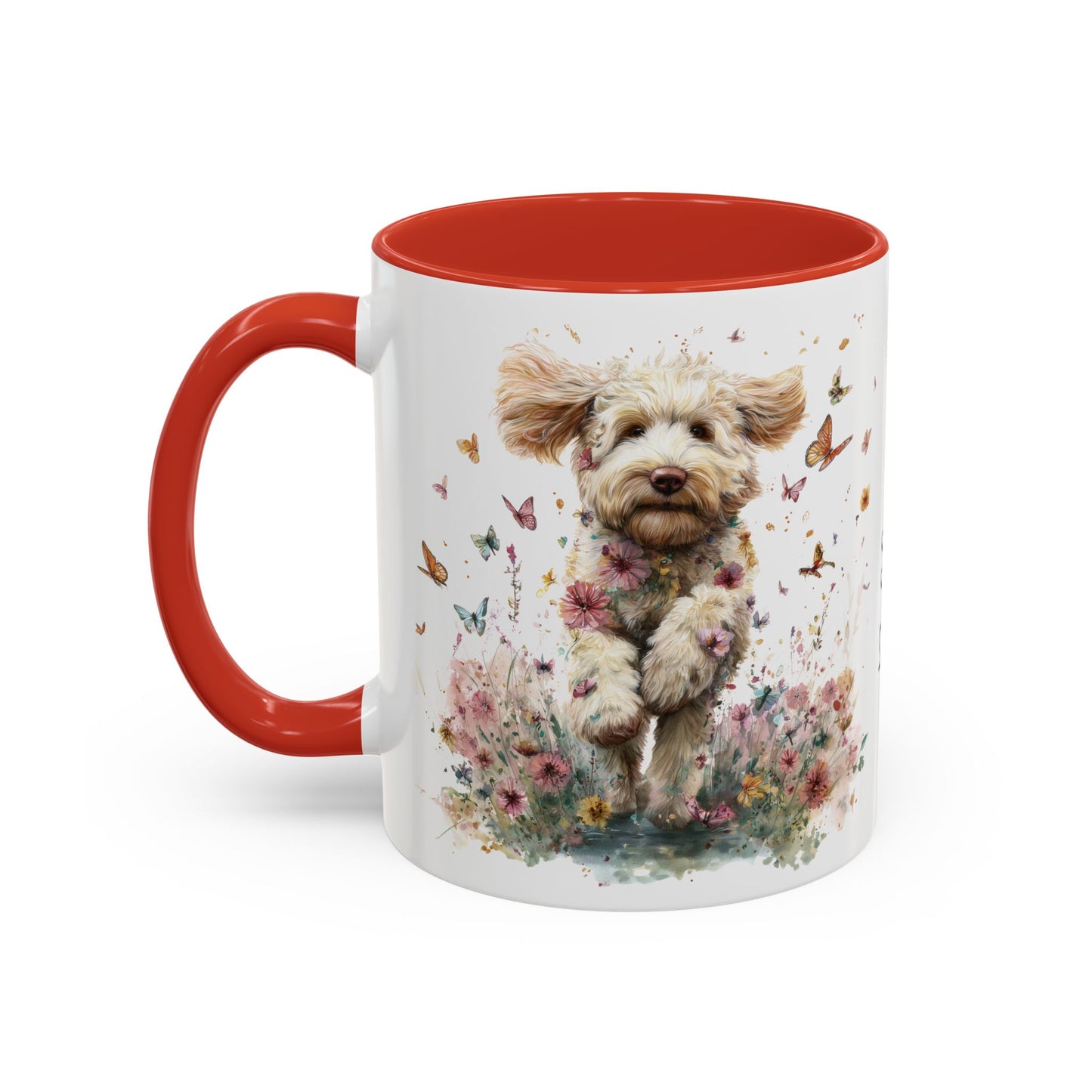 Labradoodle #6 Personalized Accent Mugs, 11oz
