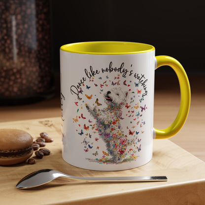 West Highland Terrier "Dance like nobody's watching" personalized colourful Mugs, 11oz