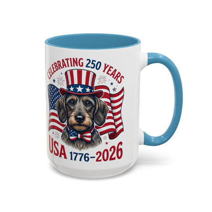 Dachshund #2 - 250th Celebration Personalised  Accent Mugs, 11oz & 15oz