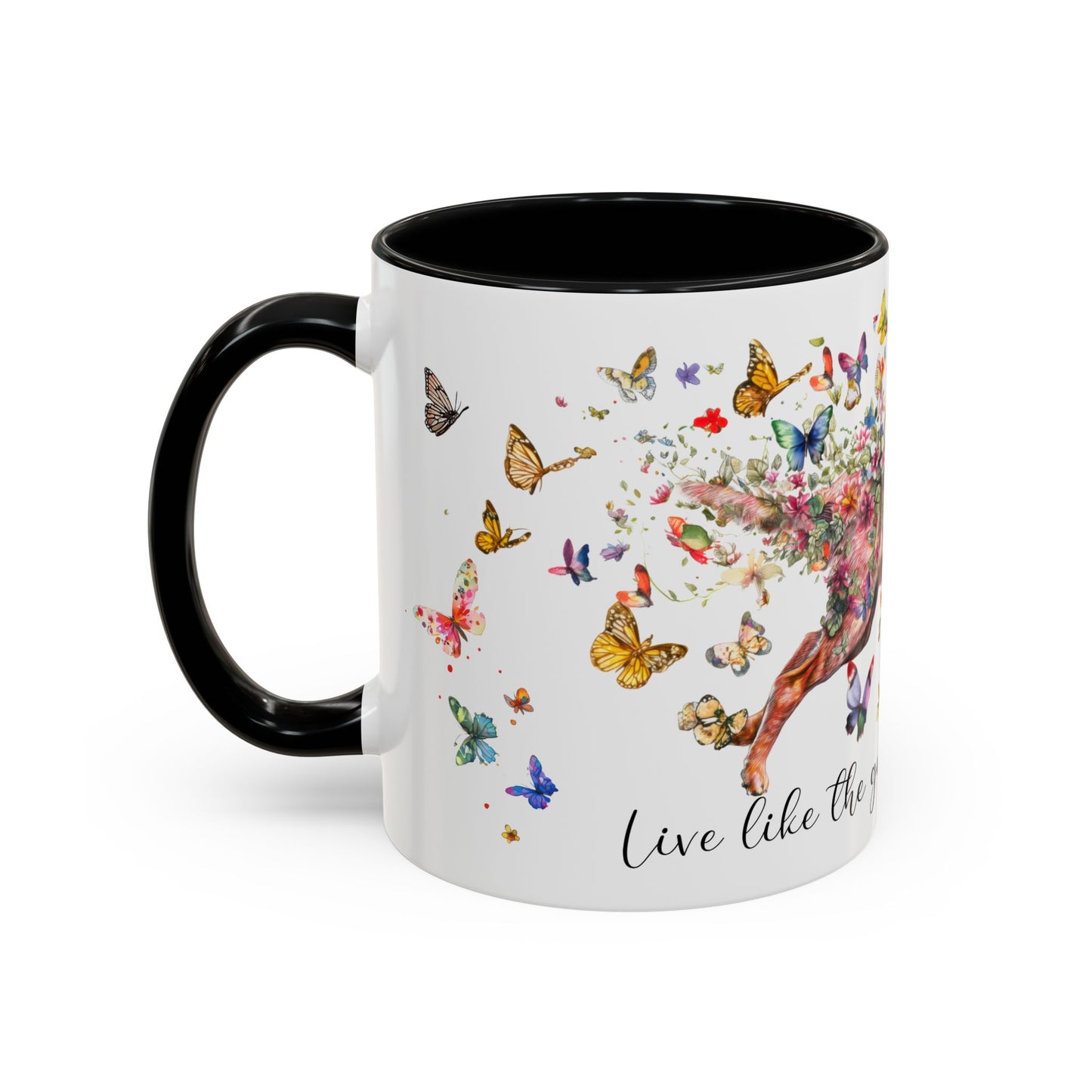 Red Heeler (Cattle dog)  Live like the gate Accent Mugs, 11oz