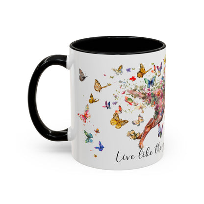 Red Heeler (Cattle dog)  Live like the gate Accent Mugs, 11oz