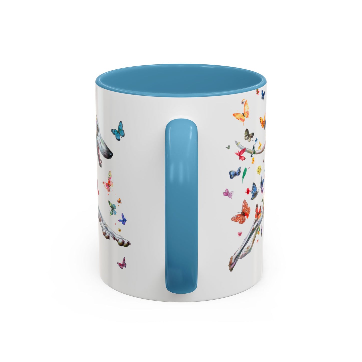 Greyhound #5 Living my best life, Accent Mugs, 11oz