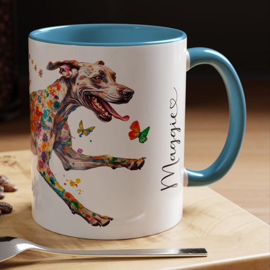 Great Dane #2 Personalized Colorful Accent Mugs, 11oz