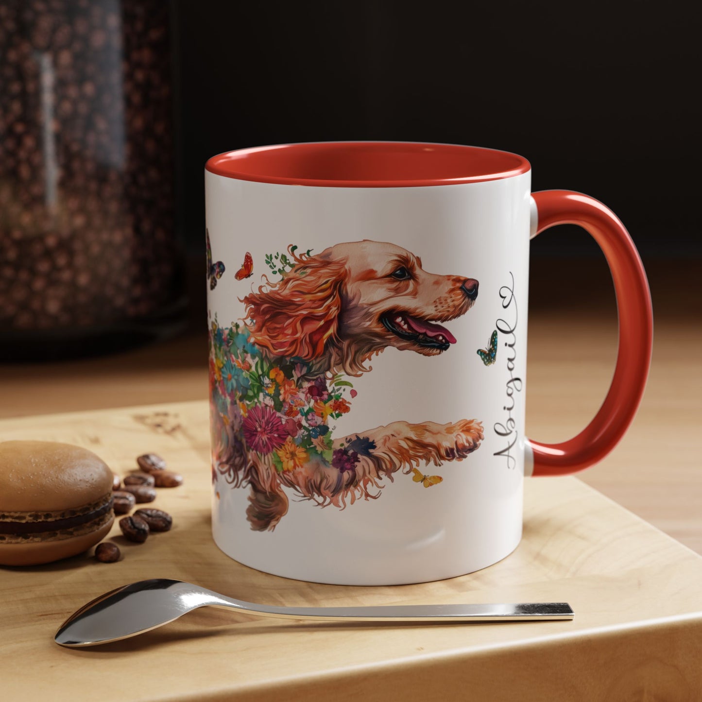 Cocker Spaniel Personalized Accent Mugs, 11oz