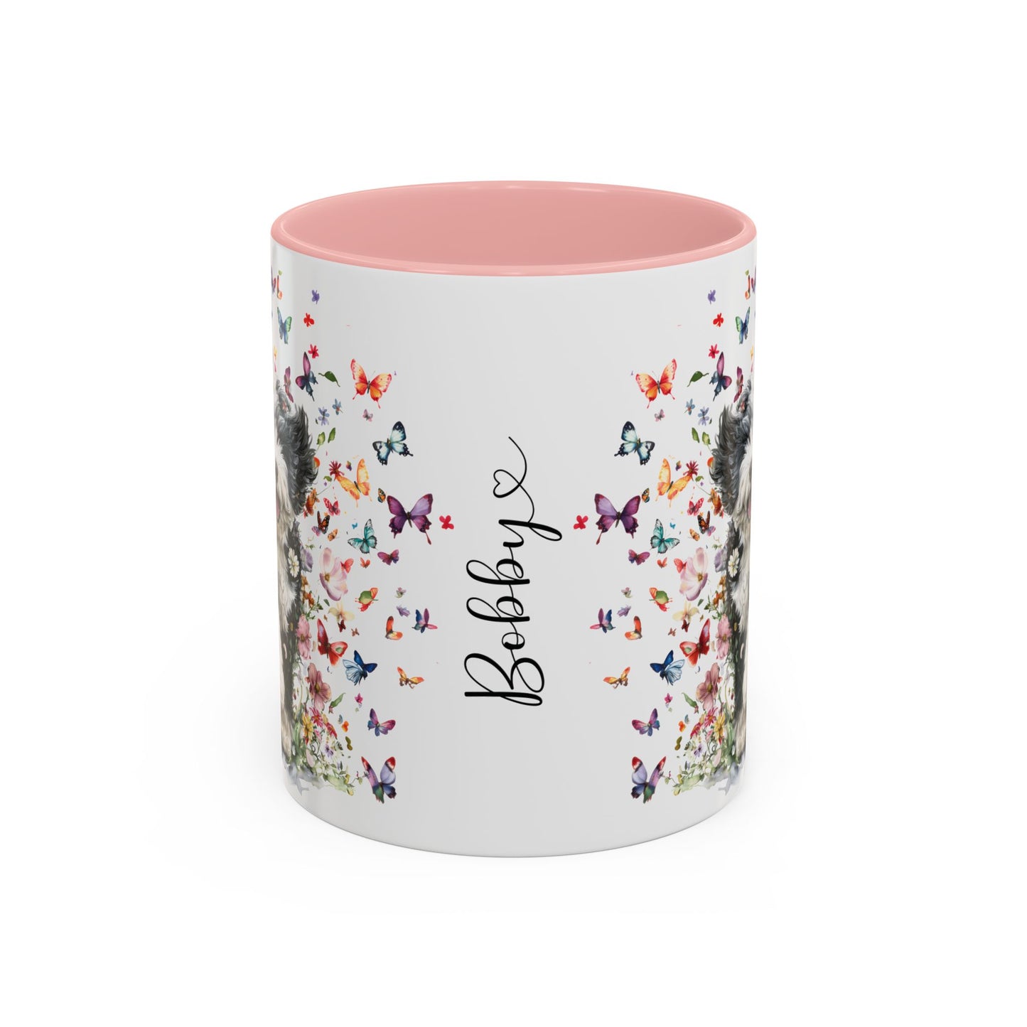 Bernedoodle #2 Personalized Accent Mugs, 11oz