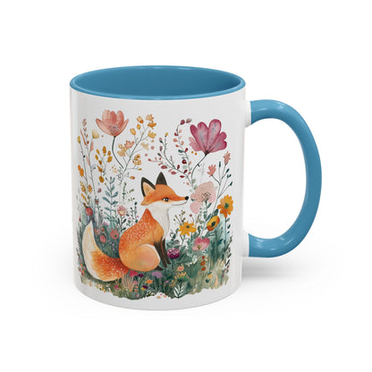 Fox #2 Personalized Accent Mugs, 11oz