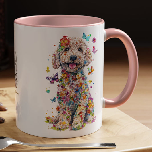 Golden Doodle Personalized Colorful Accent Mugs, 11oz