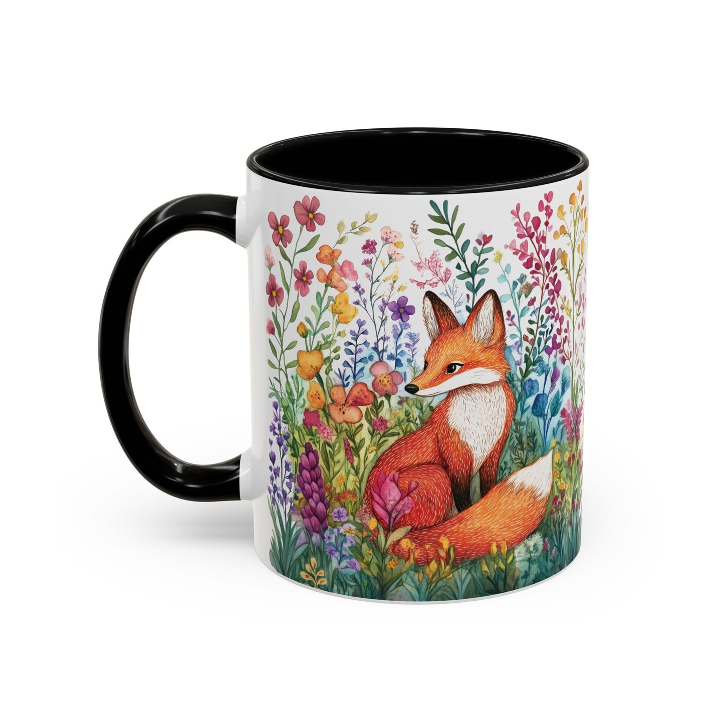 Fox #3 Personalized Accent Mugs, 11oz