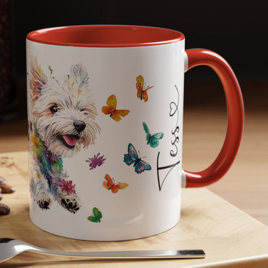 West Highland Terrier Personalized Accent Mugs, 11oz