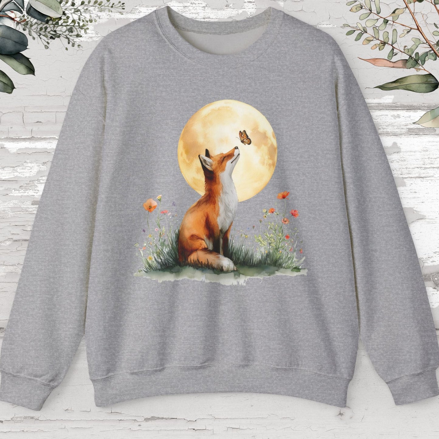 Fox & Butterfly #2 Unisex Sweat Shirt.
