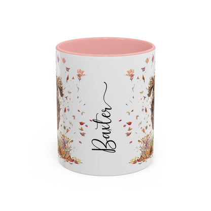 Labradoodle #5 Autumn/Fall, Personalized Accent Mugs, 11oz