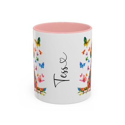 Beagle Personalized Colorful Accent Mugs, 11oz