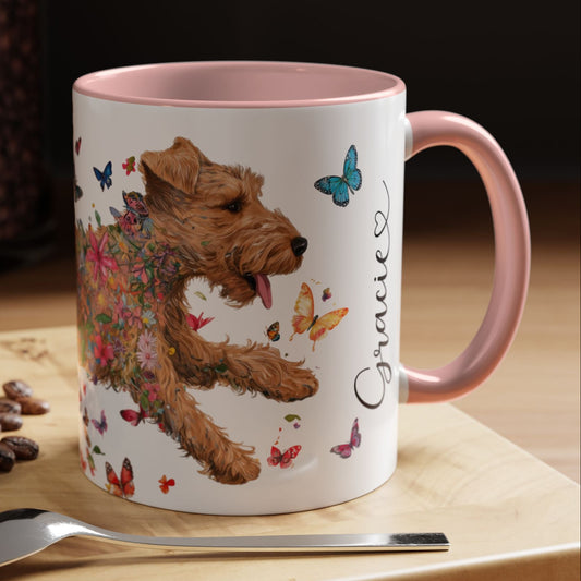 Lakeland Terrier #2 Personalized Accent Mugs, 11oz