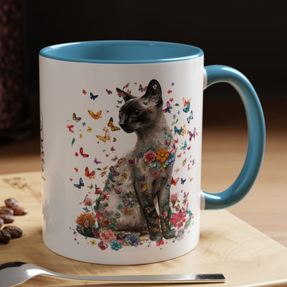 Siamese Cat Personalized Accent Mugs, 11oz