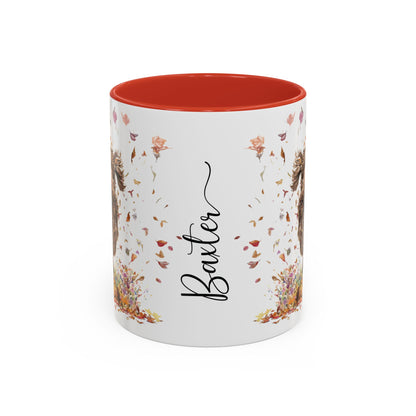 Labradoodle #5 Autumn/Fall, Personalized Accent Mugs, 11oz