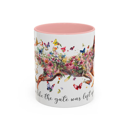 Red Heeler (Cattle dog)  Live like the gate Accent Mugs, 11oz