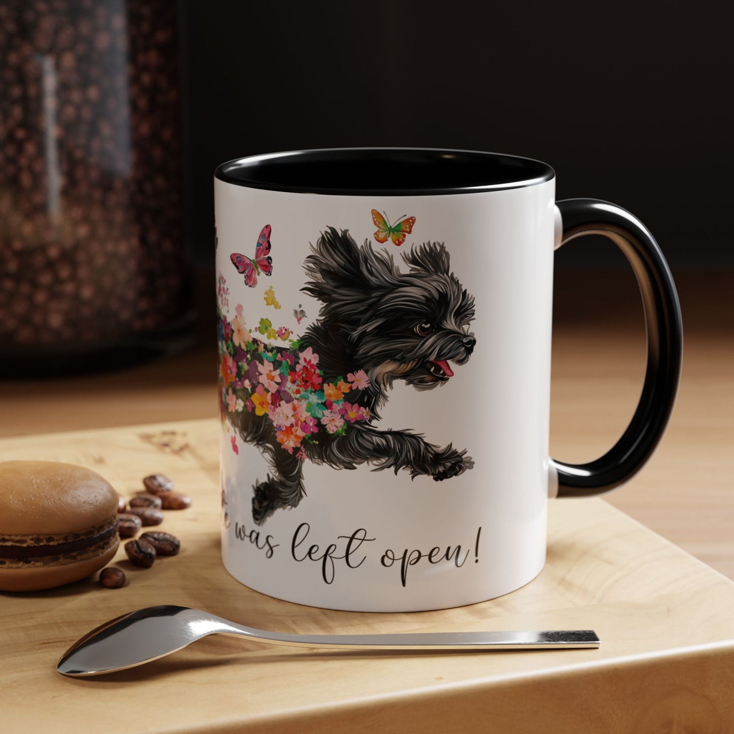 Shih Tzu #2 “Live like the gate was left open" Accent Mugs, 11oz