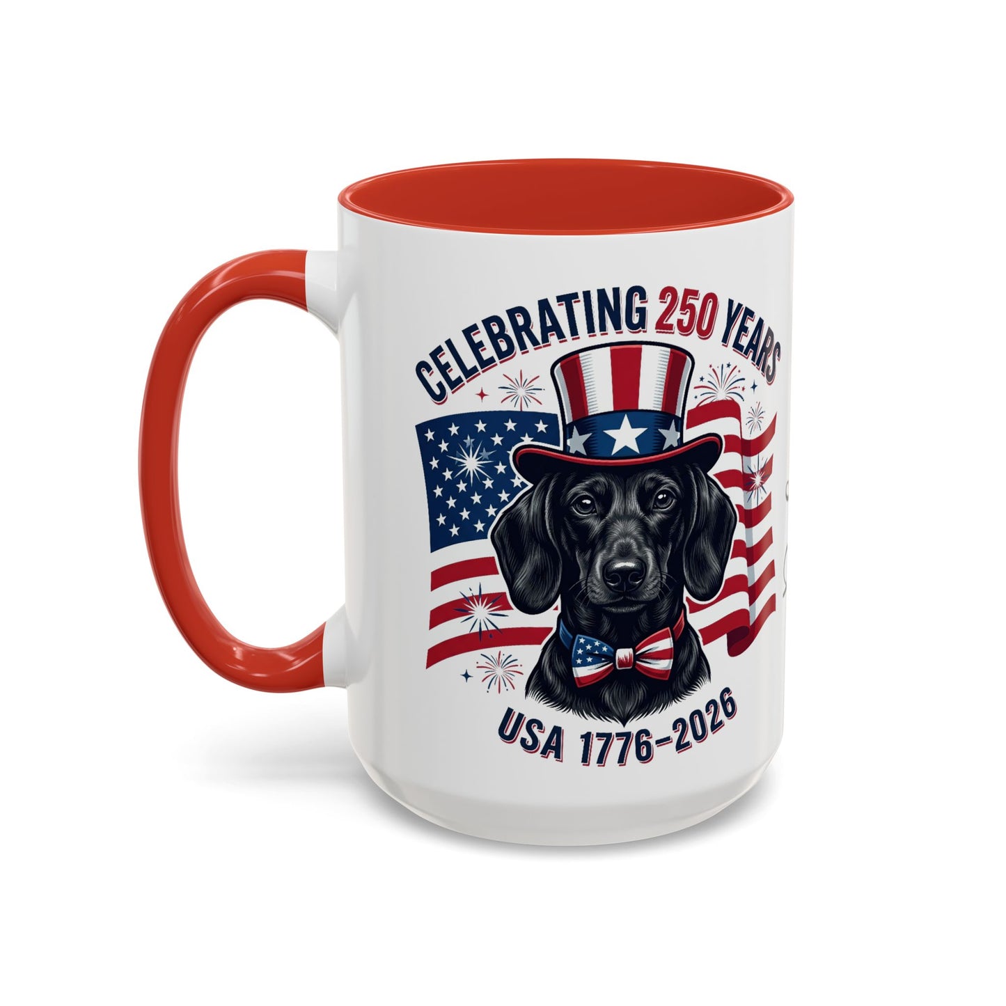 Dachshund #1 - 250th Celebration Personalised  Accent Mugs, 11oz & 15oz