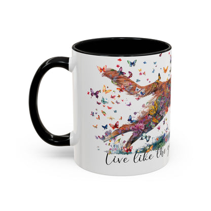 Nova Scotia Duck Tolling Retriever  “Live like the gate was left open" Accent Mugs, 11oz