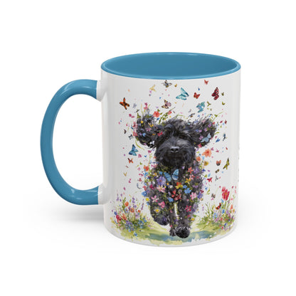 Labradoodle #5 Personalized Accent Mugs, 11oz