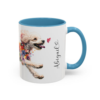 Poodle Personalized Accent Mugs, 11oz