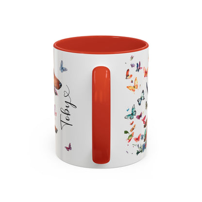 Dachshund #5 Personalized Accent Mugs, 11oz