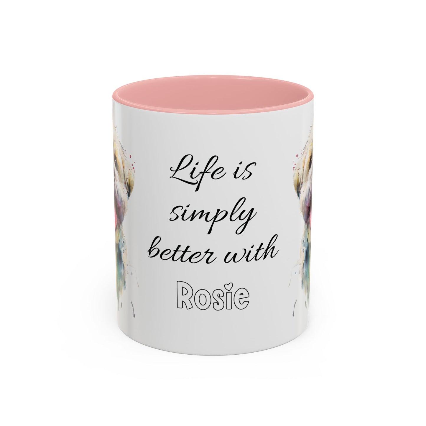 Shih Tzu #1 “Life is better with” Personalized Accent Mugs, 11oz