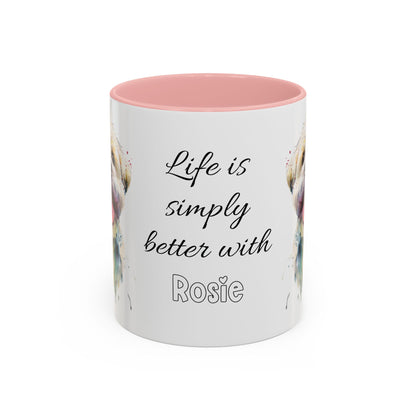 Shih Tzu #1 “Life is better with” Personalized Accent Mugs, 11oz
